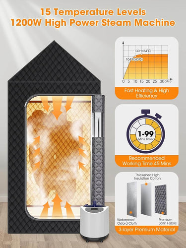 Portable Sauna Tent XL Personal Home Spa