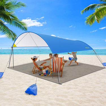 Portable Beach Tent - Adjust Canopy Without Moving, Stay Cool All Day